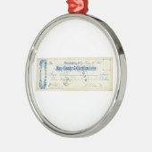 Ornement En Métal Ulysses S. Grant Signed Check du 17 mai 1867 (Gauche)