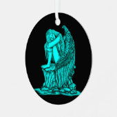 Ornement En Métal Un ange endormi sur la pierre (Avant gauche)