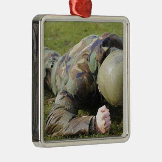 Ornement En Métal Un aviateur passe à travers un champ humide (Droite)