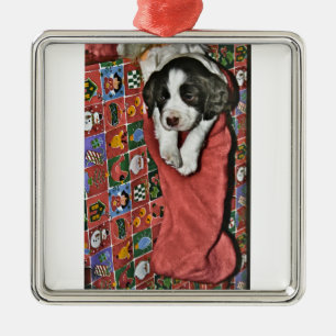 Ornement En Métal Un Chiot Pour L'Ornement De Noël