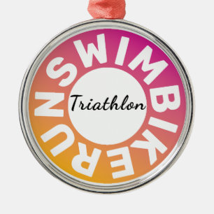 Ornement En Métal Un grand cadeau de Triathlon pour votre ami ou fam