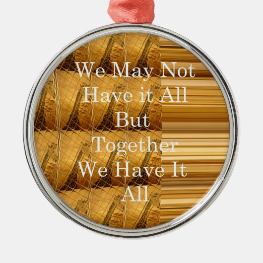 Ornement En Métal Un message inspirant avec la conception africaine (Devant)