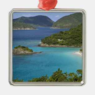 Ornement En Métal Un paysage de Caneel Bay depuis une route à St. Jo