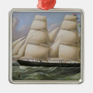Ornement En Métal Un schooner mâté par deux outre de Douvres (huil