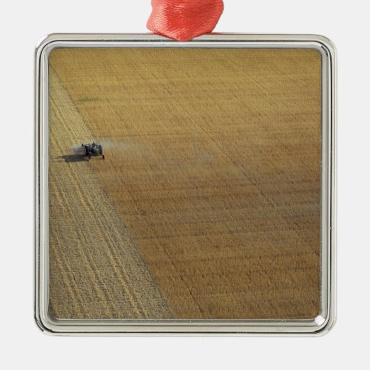 Ornement En Métal Une moisson de tracteur (Devant)