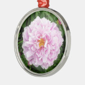 Ornement En Métal Une pivoine avec Raindrops (Gauche)