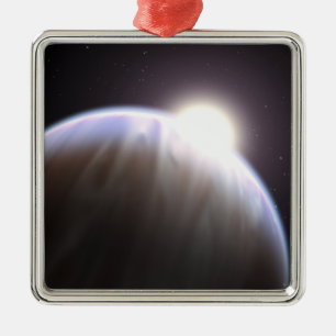 Ornement En Métal Une planète extrasolar avec son étoile de parent