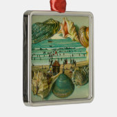 Ornement En Métal Une vue pittoresque encadrée avec des coquilles de (Droite)