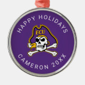 Ornement En Métal Université de Caroline de l'Est | Pirates écus (Devant)