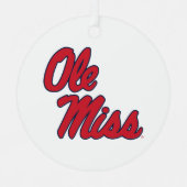Ornement En Métal Université du Mississippi | Ole Miss Script (Recto)