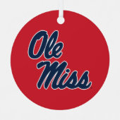 Ornement En Métal Université du Mississippi | Ole Miss Script (Recto)