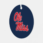 Ornement En Métal Université du Mississippi | Ole Miss Script (Avant gauche)