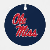 Ornement En Métal Université du Mississippi | Ole Miss Script (Recto)