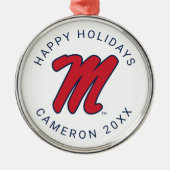 Ornement En Métal Université du Mississippi | Script M (Devant)