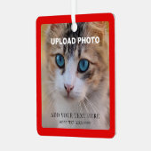 Ornement En Métal Upload Dog Pet Photo Double Sided Design Square (Avant gauche)