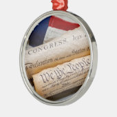 Ornement En Métal US Founding Documents (Gauche)