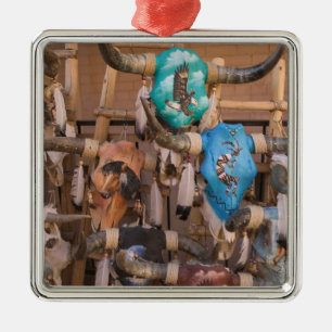 Ornement En Métal USA, Nouveau Mexique, Père Noël Fe : Le centre-v