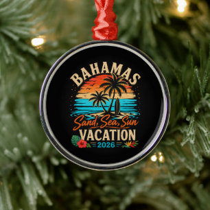 Ornement En Métal Vacances Bahamas Sable Mer Soleil 2026