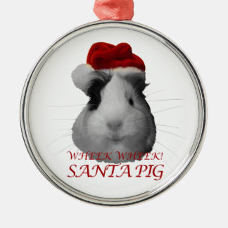 Ornement En Métal Vacances de Noël de cobaye de porc du père noël