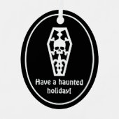 Ornement En Métal Vacances Hantées Noël Éffrayant (Recto)
