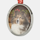 Ornement En Métal Vacances Sheltie (Gauche)