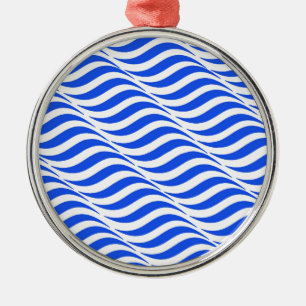 Ornement En Métal Vagues bleues