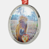 Ornement En Métal Valentine Heart Horse (Gauche)