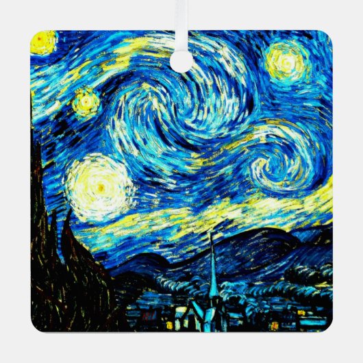 Ornement En Métal Van Gogh - Nuit étoilée (Recto)