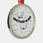Ornement En Métal Vancouver Island Canada Whales (Droite)