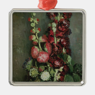 Ornement En Métal Vase à Vincent van Gogh   de roses trémière, 18