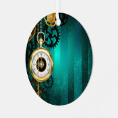 Ornement En Métal Veille bijoux Steampunk sur un Arrière - plan vert (Avant gauche)