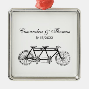 Ornement En Métal Vélo vintage Conçu Pour Deux / Vélo Tandem