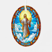 Ornement En Métal Verre tendu Art de Jésus marchant sur les nuages (Avant gauche)