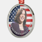 Ornement En Métal Vice-Président Kamala Harris Keepsaksouvenir (Gauche)