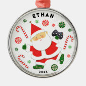 Ornement En Métal Vidéo Gamer Noël 2024 Collectible (Devant)