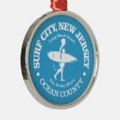 Ornement En Métal Ville de surf (surfeur) (Droite)