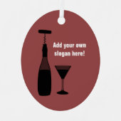 Ornement En Métal Vin, Verre et vis à vis - Boissons Motif, propre t (Recto)