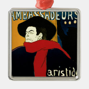 Ornement En Métal Vintage Art Nouveau Ambassadeurs, Toulouse Lautrec