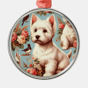 Ornement En Métal Vintage Cute West Highland White Terrier