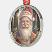 Ornement En Métal Vintage Noël Père Noël (Gauche)