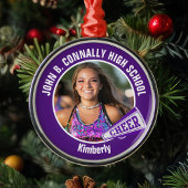 Ornement En Métal Violet Pom-pom girl Photo Lycée Noël