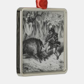 Ornement En Métal Violette et Ourson (Droite)