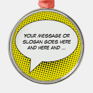 Ornement En Métal Voix Bubble Votre Modèle De Message