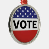 Ornement En Métal Vote de drapeau américain (Droite)