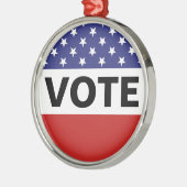 Ornement En Métal Vote de drapeau américain (Gauche)