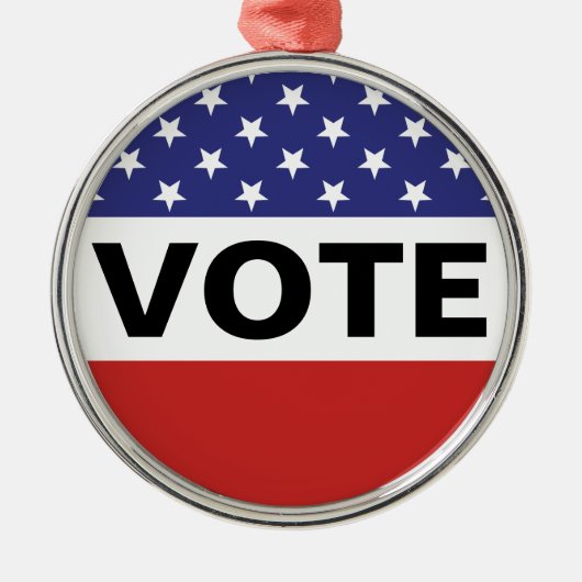 Ornement En Métal Vote de drapeau américain (Devant)