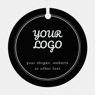 Ornement En Métal Votre logo élégant modifiable noir et blanc