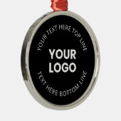 Ornement En Métal Votre propre logo et texte circulaire modifiable (Droite)