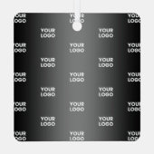 Ornement En Métal Votre simple logo répétitif | Gradient noir et gri (Verso)