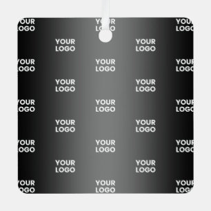 Ornement En Métal Votre simple logo répétitif   Gradient noir et gri